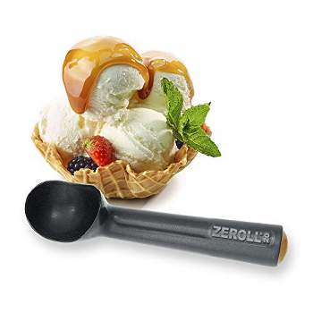 Zeroll Zerolon Hardcoat Anodized Commercial Ice Cream Unique Liquid Filled Heat 40 Scoops per Gallon 2-Ounce, Black