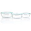 Gibson 6 Piece Glass Storage Containers with Leak Proof Lids - 2 of 4