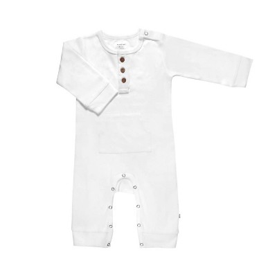 Gender Neutral Baby Organic Kangaroo Pocket Romper - Sammy + Nat