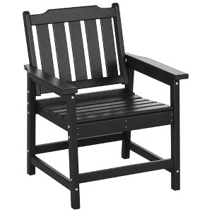 Aghana Digitals HDPE Weatherproof Patio Chair - Heavy Duty Wood-Like Slatted Design for - 1 of 4