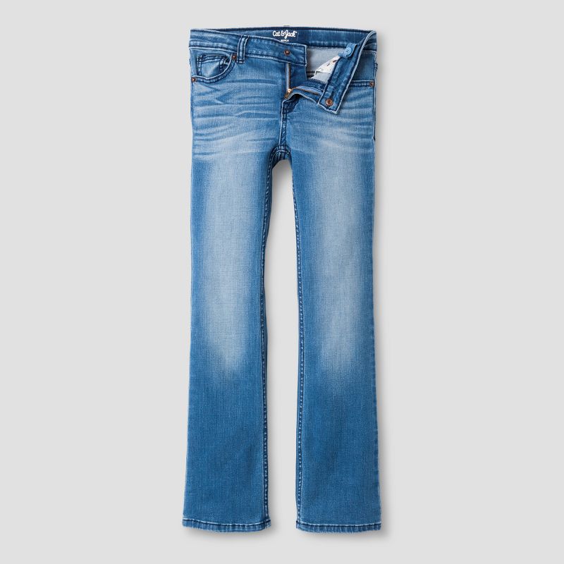 Girls' Mid-Rise Bootcut Jeans - Cat & Jack™, 3 of 7