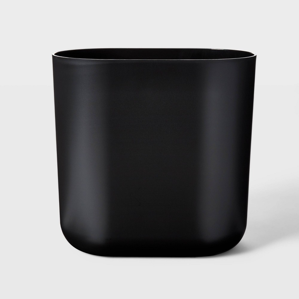 Photos - Other interior and decor Slim Oval Bathroom Wastebasket Black - Threshold™