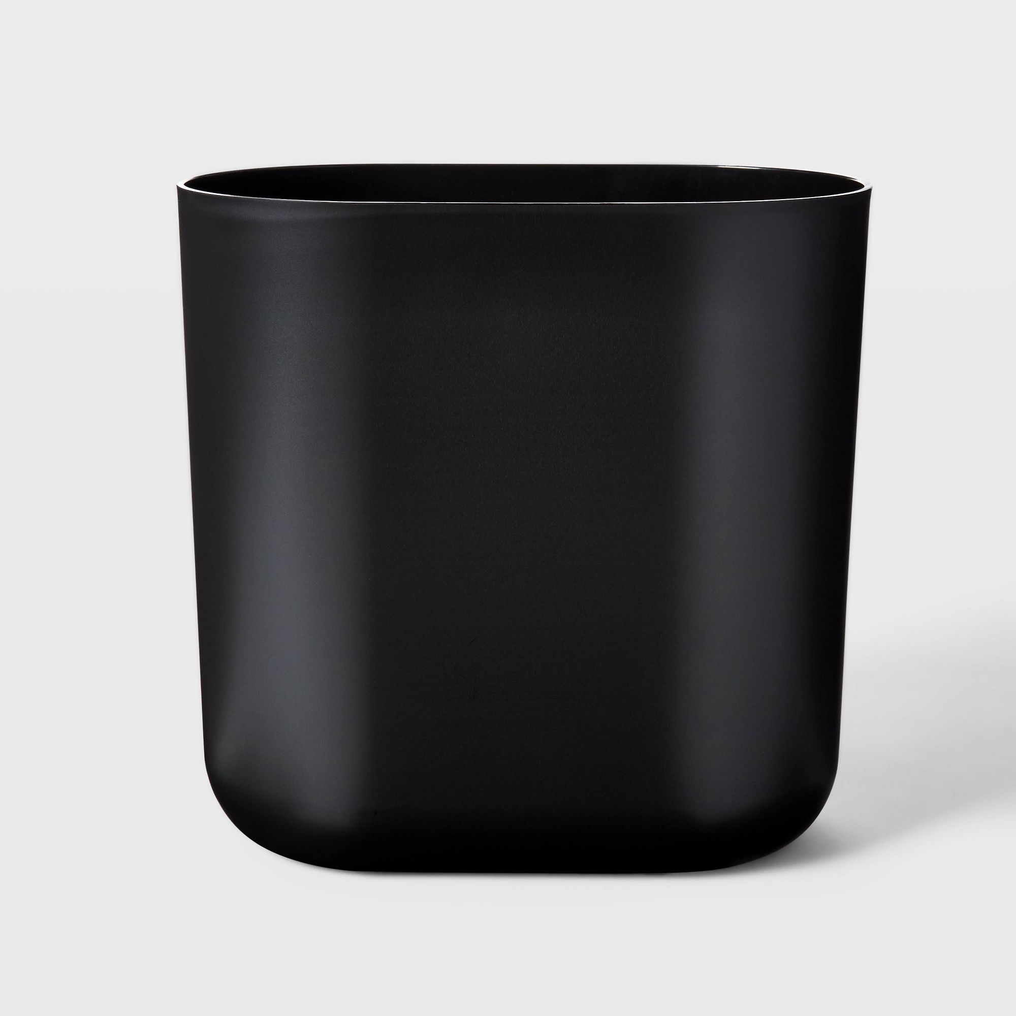 Slim Oval Bathroom Wastebasket Black - Threshold™