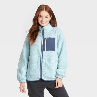 Women's Sherpa Jacket - Universal Thread™ Light Blue L