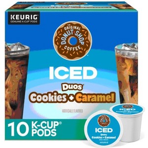 The Original Donut Shop, ICED Duos Cookies + Caramel K-Cup Coffee Pods, 10 Count (Pack of 2) - 1 of 1