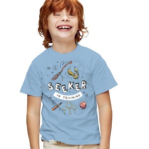 Harry Potter Seeker In Training Kids T-Shirt For Youth Light Blue - 1 of 4