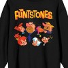 The Flintstones Group Face Shot Juniors Black Long Sleeve Sweatshirt - 2 of 3