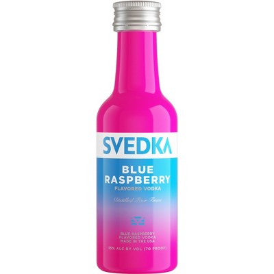 SVEDKA Blue Raspberry Flavored Vodka - 50ml Plastic Bottle