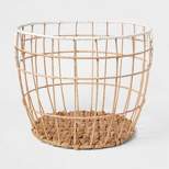 Woven Basket Natural with White Rim - Pillowfort™