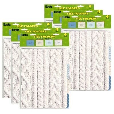 Eureka® A Close-Knit Class File Folders, 4 Per Pack, 6 Packs