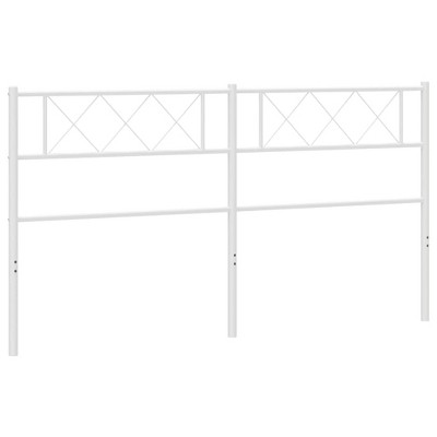 vidaXL Metal Headboard, White, 70.9"