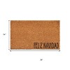 HomeRoots 24" X 36" Brown Christmas Feliz Navidad Outdoor Coir Door Mat - 3 of 4