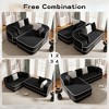 106" Teddy Velvet L-Shaped Sectional Sofa with Chaise, High-Density Foam - 4 of 4