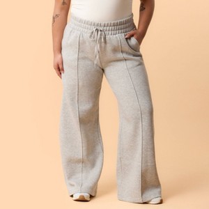 Blogilates Women's Travel Trouser High-Rise Wide Leg Sweatpants - 1 of 4