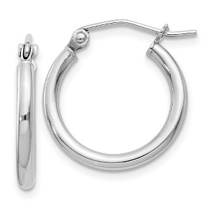 Black Bow Jewelry 2mm, Sterling Silver, Classic Round Hoop Earrings - 16mm (5/8 Inch) - 1 of 4