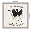 Amanti Art Farm Life Cow Live Like Gate by Tara Reed Canvas Wall Art Print Framed 22 x 22-in. - 4 of 4