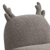 GlasFlength Sofas Playful Deer Shaped Soft Chenille Fabric Kids Chair Durable with Plush Upholstery for Playrooms, Gray, 26.5"*21.5"*23" - 4 of 4