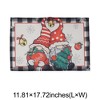 Unique Bargains Christmas Place Mats Santa Dwarf Flax Red White Green 11.8"x17.7" 2 Pcs - 3 of 4