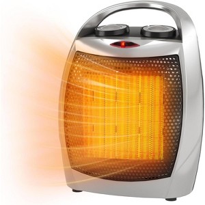 Portable Small Space Heater, 2-in-1 Fast Heating Ceramic Desk Heater & Fan, Overheat & Tip-Over Protection, for Office, Room, Under Desk Use - 1 of 4