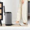 Bathroom Trash Bin with Lid, 3.2 Gallon Stainless Steel Kitchen Trash Can, Soft-Close Pedal - 3 of 4