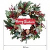 24 inch artificial decoration wreaths front door with lamb's leaves berries pine cones winter spring wreath indoor outdoor home wall - 3 of 4