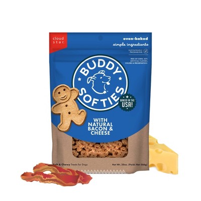 Buddy Biscuits Soft and Chewy Treats with Bacon and Cheese Dry Dog Treats
