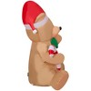 Gemmy Christmas Airblown Inflatable Teddy Bear, 3.5 ft Tall, Multi - 3 of 4