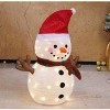 VINGLI 3 Pack 30" Lighted Snowman Santa Claus Christmas Tree Snowman Decor LED Lights Indoor Outdoor Porch Lawn Yard - 4 of 4