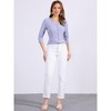 INSPIRE CHIC Women's Polka Dots 3/4 Sleeve Casual Button Front Shirt - 3 of 4