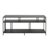 55" Black Metal TV Stand with Metal Shelves - Henn&Hart - 3 of 4