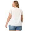 Agnes Orinda Women's Plus Size Swiss Dot V-Neck Tops with Flutter Sleeves - 4 of 4