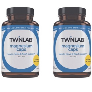 Twinlab Magnesium Caps - High Absorption Magnesium Supplement - 420 mg - 1 of 4