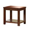 Vynxaria Transitional End Table with Open Shelf, Dark Cherry Finish, 23.5"L x 22"W x 24"H - 3 of 4