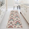 Washable Vintage Floral Print Living Room Rugs, Retro Accent Non Slip Large Carpet for Bedroom Home Office - 3 of 4
