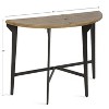 Kate and Laurel Langdon Half Circle Metal Console Table, 41x16x31, Brown - 2 of 4