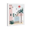 15" x 21" Pastel Mediterranean Boho City Framed Wall Art Print Pink - Wynwood Studio - 2 of 4