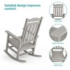 Sonkuki Patio Outdoor Adirondack Rocking Chair with Big Armrests, Weather Resistant, Easy Installation, Lawn and Backyard - 4 of 4