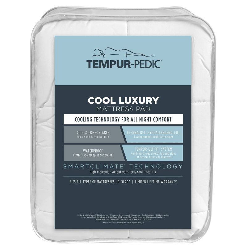 Tempur-Pedic Cool Luxury Quilted Mattress Pad, 2 of 7