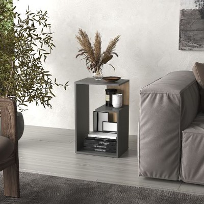 NicBex Modern 3-Tier End Table Living Room, 25" High Side Table, Multipurpose Nightstand with Storage, Living Room Sofa Table, Small Table