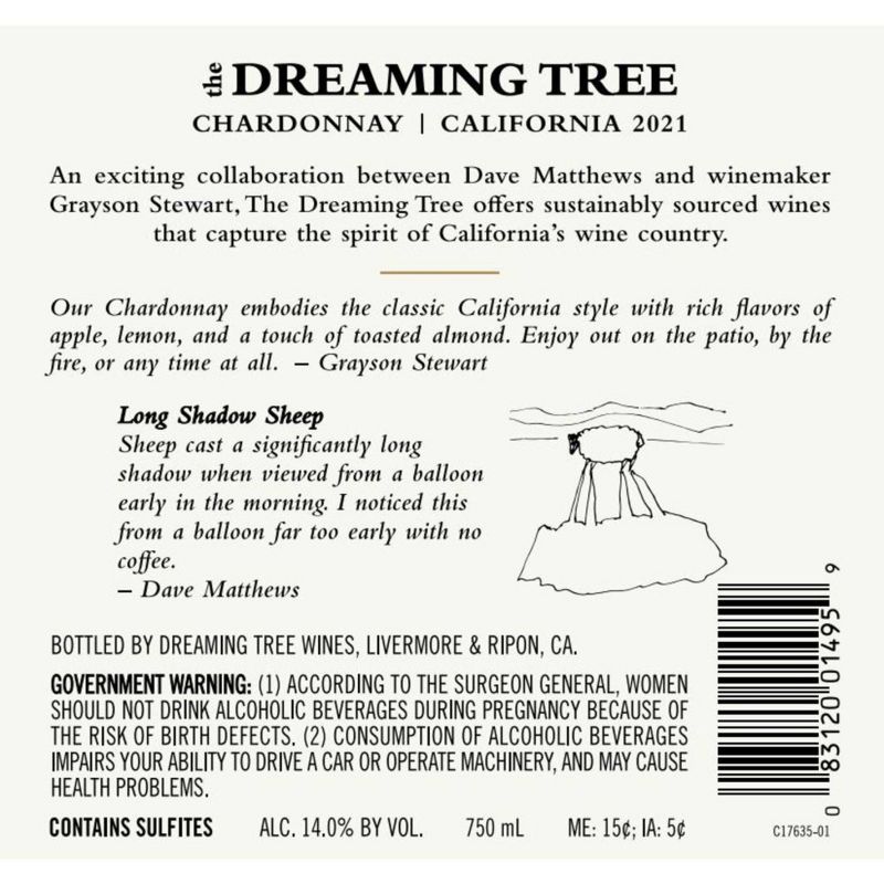The Dreaming Tree Chardonnay White Wine - 750ml Bottle, 4 of 5