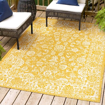 JONATHAN Y Tela Bohemian Textured Weave Floral Indoor/Outdoor Area Rug