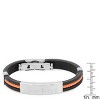 Steeltime Men's black rubber bracelet with "our father…" accent. Color Options: Blue, Black, Silver, Silver/Black, Orange - 3 of 4