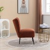 Living Room Chairs, Armless Accent Chair with Rubber Wooden Legs Modern Upholstered Corner Side Chair for Living Room, Bedroom, Office, Hotel - 3 of 4