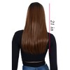 Alilang Long Straight Wig with Bangs Heat-Resistant Synthetic Hair Adjustable Cap - 3 of 4