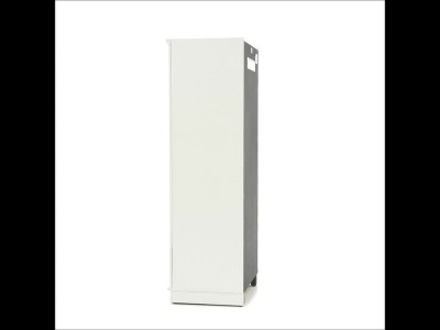 Soft White MDF 2-Door Wardrobe Armoire with Drawer