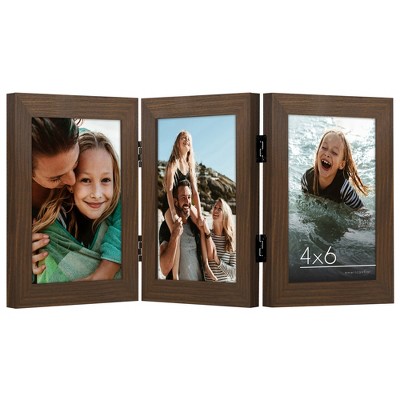 Americanflat Hinged Picture Frame with shatter-resistant glass - Available in a variety of sizes and styles