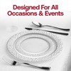Smarty Had A Party White w/ Silver Rim Plastic Dinnerware Set - 40 Sets - 2 of 4
