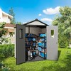 UPTION Modern Durable Resin Outdoor Storage Shed With Floor and Double Doors - 3 of 4