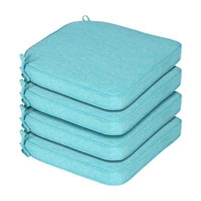 Aoodor Outdoor Dining Chair Cushions Set of 4, Waterproof Patio Furniture Seat Cushions, Outdoor Chair Pads with Ties