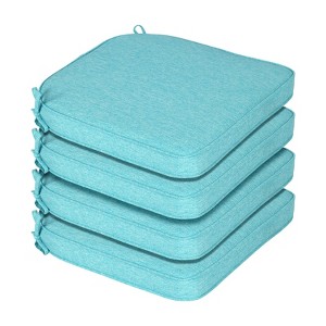 Aoodor Outdoor Dining Chair Cushions Set of 4, Waterproof Patio Furniture Seat Cushions, Outdoor Chair Pads with Ties - 1 of 4